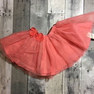Gymboree peach tutu flower skirt
